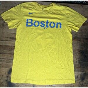 Nike Boston Red Sox MLB Gold City Connect #2 Bogaerts Wordmark T-Shirt Mens Sz S